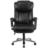 English Elm Commercial Grade Series Big & Tall 500 lb. Rated LeatherSoft Executive Swivel Ergonomic Office Chair with Adjustable Headrest