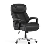 English Elm Commercial Grade Series Big & Tall 500 lb. Rated LeatherSoft Executive Swivel Ergonomic Office Chair with Adjustable Headrest