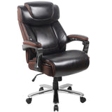 English Elm Commercial Grade Big & Tall Office Chair | LeatherSoft Executive Swivel Office Chair with Headrest and Wheels