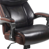 English Elm Commercial Grade Big & Tall Office Chair | LeatherSoft Executive Swivel Office Chair with Headrest and Wheels