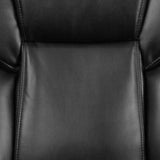 English Elm Commercial Grade Mid-Back LeatherSoft Executive Swivel Office Chair with Padded Arms