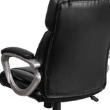 English Elm Commercial Grade Mid-Back LeatherSoft Executive Swivel Office Chair with Padded Arms