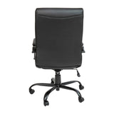 English Elm Commercial Grade High Back LeatherSoft Executive Swivel Office Chair with Frame and Arms