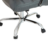 English Elm Commercial Grade High Back LeatherSoft Executive Swivel Office Chair with Chrome Frame and Arms