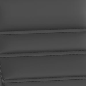 English Elm Commercial Grade High Back LeatherSoft Executive Swivel Office Chair with Rose Gold Frame, Arms, and Transparent Roller Wheels