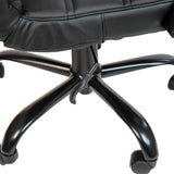 English Elm Commercial Grade Mid-Back LeatherSoft Executive Swivel Office Chair with Frame and Arms