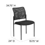 English Elm Commercial Grade Comfort Mesh Stackable Steel Side Chair