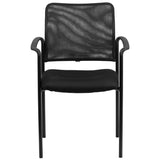 English Elm Commercial Grade Comfort Mesh Stackable Steel Side Chair with Arms