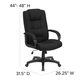 English Elm Commercial Grade High Back Executive Swivel Office Chair with Arms