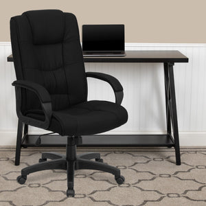 English Elm Commercial Grade High Back Executive Swivel Office Chair with Arms