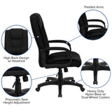 English Elm Commercial Grade High Back Executive Swivel Office Chair with Arms