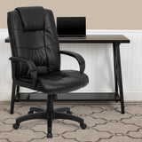 English Elm Commercial Grade High Back Executive Swivel Office Chair with Arms