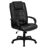 English Elm Commercial Grade High Back Executive Swivel Office Chair with Arms