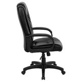 English Elm Commercial Grade High Back Executive Swivel Office Chair with Arms