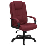 English Elm Commercial Grade High Back Executive Swivel Office Chair with Arms