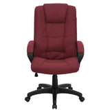 English Elm Commercial Grade High Back Executive Swivel Office Chair with Arms