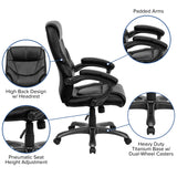 English Elm Commercial Grade High Back LeatherSoft Executive Swivel Ergonomic Office Chair with Arms