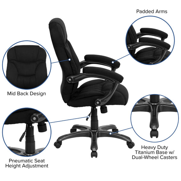 English Elm Commercial Grade High Back Contemporary Executive Swivel Ergonomic Office Chair with Arms