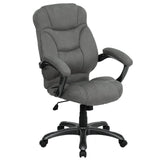 English Elm Commercial Grade High Back Contemporary Executive Swivel Ergonomic Office Chair with Arms