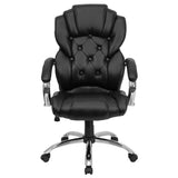 English Elm Commercial Grade High Back Transitional Style LeatherSoft Executive Swivel Office Chair with Arms