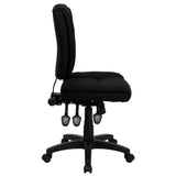 English Elm Commercial Grade Mid-Back Multifunction Swivel Ergonomic Task Office Chair with Pillow Top Cushioning