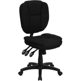 English Elm Commercial Grade Mid-Back Multifunction Swivel Ergonomic Task Office Chair with Pillow Top Cushioning