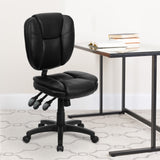 English Elm Commercial Grade Mid-Back Multifunction Swivel Ergonomic Task Office Chair with Pillow Top Cushioning