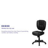 English Elm Commercial Grade Mid-Back Multifunction Swivel Ergonomic Task Office Chair with Pillow Top Cushioning