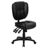 English Elm Commercial Grade Mid-Back Multifunction Swivel Ergonomic Task Office Chair with Pillow Top Cushioning