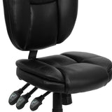 English Elm Commercial Grade Mid-Back Multifunction Swivel Ergonomic Task Office Chair with Pillow Top Cushioning