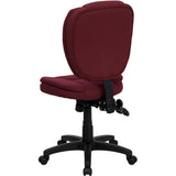 English Elm Commercial Grade Mid-Back Multifunction Swivel Ergonomic Task Office Chair with Pillow Top Cushioning