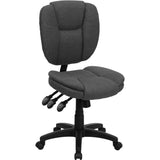 English Elm Commercial Grade Mid-Back Multifunction Swivel Ergonomic Task Office Chair with Pillow Top Cushioning