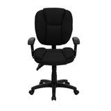 English Elm Commercial Grade Mid-Back Multifunction Swivel Ergonomic Task Office Chair with Pillow Top Cushioning and Arms