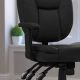 English Elm Commercial Grade Mid-Back Multifunction Swivel Ergonomic Task Office Chair with Pillow Top Cushioning and Arms