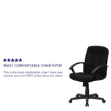 English Elm Commercial Grade Mid-Back Fabric Executive Swivel Office Chair with Nylon Arms