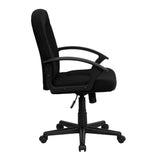 English Elm Commercial Grade Mid-Back Fabric Executive Swivel Office Chair with Nylon Arms