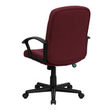 English Elm Commercial Grade Mid-Back Fabric Executive Swivel Office Chair with Nylon Arms