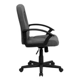 English Elm Commercial Grade Mid-Back Fabric Executive Swivel Office Chair with Nylon Arms