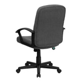 English Elm Commercial Grade Mid-Back Fabric Executive Swivel Office Chair with Nylon Arms