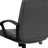 English Elm Commercial Grade Mid-Back Fabric Executive Swivel Office Chair with Nylon Arms