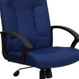 English Elm Commercial Grade Mid-Back Fabric Executive Swivel Office Chair with Nylon Arms