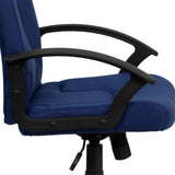 English Elm Commercial Grade Mid-Back Fabric Executive Swivel Office Chair with Nylon Arms