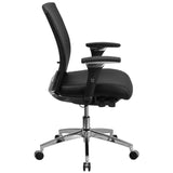 English Elm Commercial Grade Series 24/7 Intensive Use 300 lb. Rated Multifunction Ergonomic Office Chair with Seat Slider