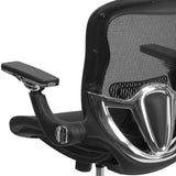 English Elm Commercial Grade Mid-Back Transparent Mesh Executive Swivel Ergonomic Office Chair with Synchro-Tilt & Height Adjustable Flip-Up Arms