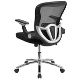 English Elm Commercial Grade Mid-Back Mesh Executive Swivel Ergonomic Office Chair with Height Adjustable Flip-Up Arms