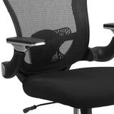 English Elm Commercial Grade Mid-Back Mesh Executive Swivel Ergonomic Office Chair with Height Adjustable Flip-Up Arms