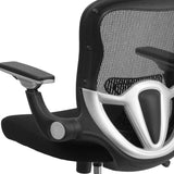 English Elm Commercial Grade Mid-Back Mesh Executive Swivel Ergonomic Office Chair with Height Adjustable Flip-Up Arms