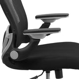 English Elm Commercial Grade Mid-Back Mesh Executive Swivel Ergonomic Office Chair with Height Adjustable Flip-Up Arms