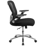 English Elm Commercial Grade Mid-Back Mesh Executive Swivel Ergonomic Office Chair with Height Adjustable Flip-Up Arms