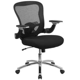 English Elm Commercial Grade Mid-Back Mesh Executive Swivel Ergonomic Office Chair with Height Adjustable Flip-Up Arms